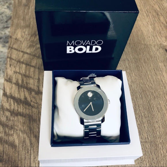 Movado Bold Blue Dial Silver Steel Strap Watch for Women - 3600396 Buy Now By Movado