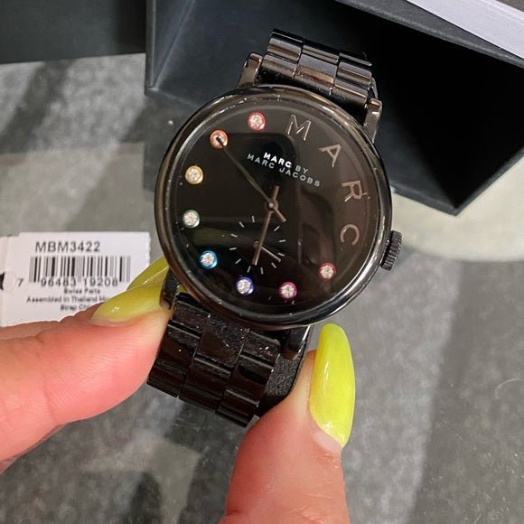 Marc Jacobs Baker Black Dial Black Steel Strap Watch for Women - MBM3425 Buy Now By Marc Jacobs