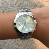 Marc Jacobs Peeker Chronograph Silver Dial Silver Steel Strap Watch for Women - MBM3371 Buy Now By Marc Jacobs