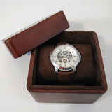 Fossil Grant Automatic White Dial Brown Leather Strap Watch for Men - ME3052 Buy Now By Fossil