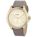 Fossil Cecile Champagne Dial Grey Leather Strap Watch for Women - AM4529 Buy Now By Fossil