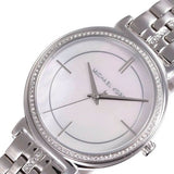 Michael Kors Cinthia White Mother of Pearl Dial Silver Steel Strap Watch for Women for Women - MK3641 Buy Now By Michael Kors