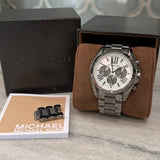Michael Kors Bradshaw Chronograph Quartz White Dial Grey Steel Strap Watch For Men - MK5952 Buy Now By Michael Kors