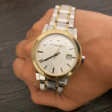 Burberry The City White Dial Two Tone Steel Strap Watch for Women - BU9115 Buy Now By Burberry