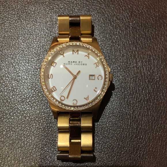 Marc Jacobs Henry Diamonds White Dial Rose Gold Steel Strap Watch for Women - MBM3079 Buy Now By Marc Jacobs