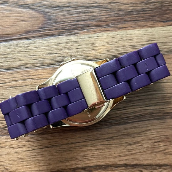 Marc Jacobs Pelly Purple Dial Purple Silicone Strap Watch for Women - MBM2538 Buy Now By Marc Jacobs