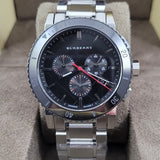Burberry The City Black Dial Silver Steel Strap Watch for Men - BU9380 Buy Now By Burberry