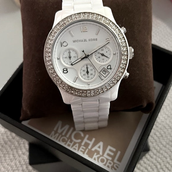Michael Kors Runway White Dial White Steel Strap Watch for Women - MK5188 Buy Now By Michael Kors
