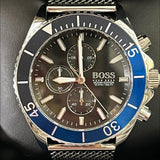Hugo Boss Ocean Edition Black Dial Silver Mesh Strap Watch for Men - 1513742 Buy Now By Hugo Boss