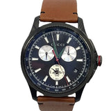 Gucci G-Timeless Chronograph Black Dial Brown Leather Strap Watch For Men - YA126271 Buy Now By Gucci