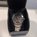 Armani Exchange Hampton Chronograph Skeleton Black Dial Silver Steel Strap Watch For Men - AX2199 Buy Now By Armani Exchange