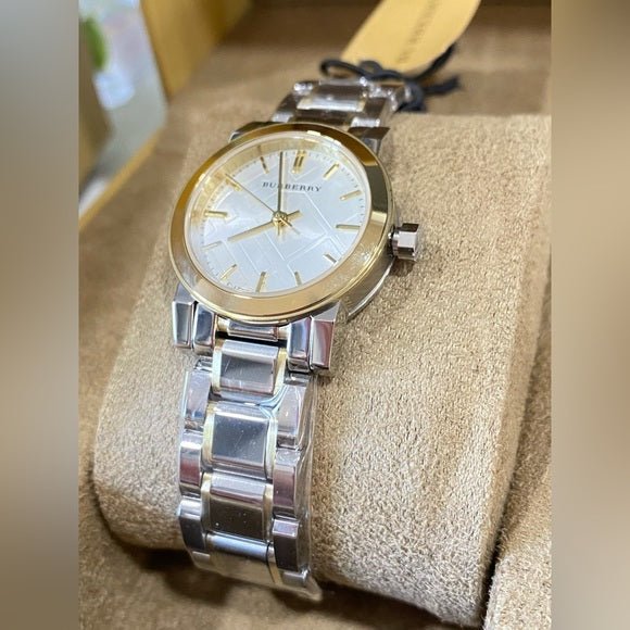 Burberry The City Silver Dial Two Tone Steel Strap Watch for Women - BU9217 Buy Now By Burberry