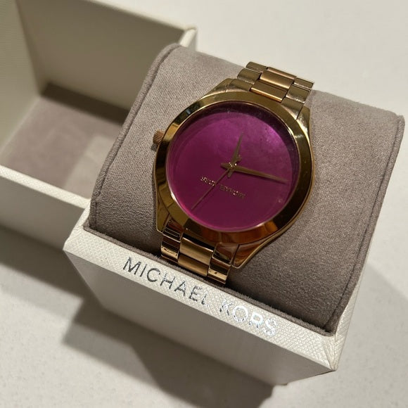 Michael Kors Runway Pink Dial Rose Gold Steel Strap Watch for Women - MK3550 Buy Now By Michael Kors