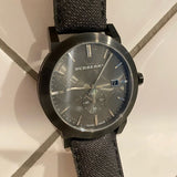 Burberry The City Black Dial Black Leather Strap Watch for Men - BU9906 Buy Now By Burberry
