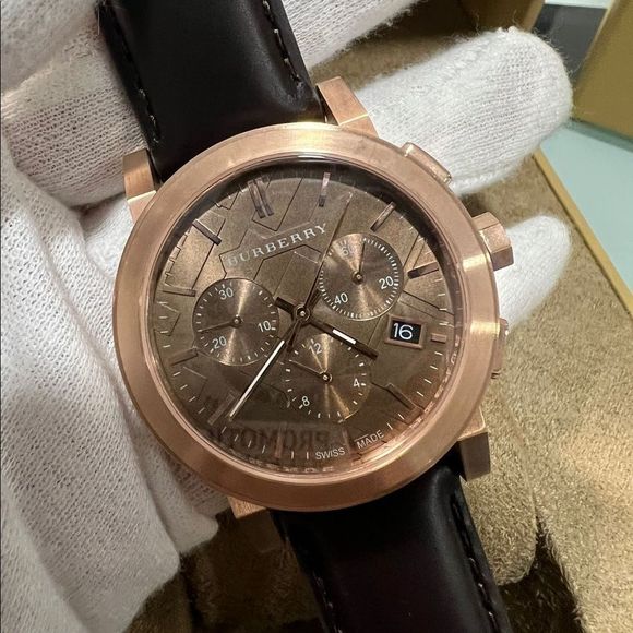 Burberry The City Grey Dial Brown Leather Strap Unisex Watch - BU9755 Buy Now By Burberry