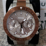 Fossil Bannon Multifunction Brown Dial Two Tone Steel Strap Watch for Men - BQ2502 Buy Now By Fossil