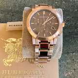 Burberry The City Grey Dial Rose Gold Steel Strap Unisex Watch - BU9754 Buy Now By Burberry