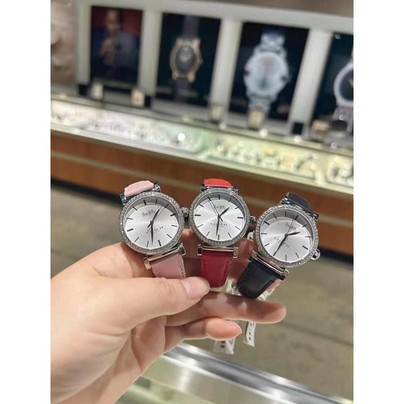 Coach Madison White Dial Red Leather Strap Watch for Women - 14502407 Buy Now By Coach