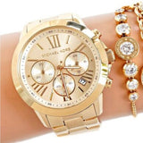Michael Kors Bradshaw Chronograph Gold Dial Gold Steel Strap Watch For Women - MK5777 Buy Now By Michael Kors