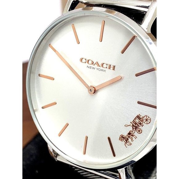 Coach Perry White Dial Silver Mesh Bracelet Watch for Women - 14503124 Buy Now By Coach