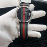 Gucci G Timeless Analog Quartz Black Dial Black NATO Strap Watch For Men - YA126321 Buy Now By Gucci