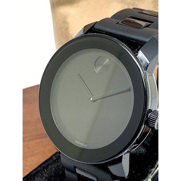 Movado Bold Black Dial Black Steel Strap Watch For Men - 3600047 Buy Now By Movado