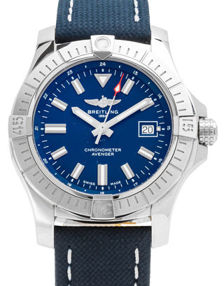 Breitling Avenger Automatic 43 Blue Dial Blue Nylon Strap Watch for Men - A17318101C1X1 Buy Now By Breitling