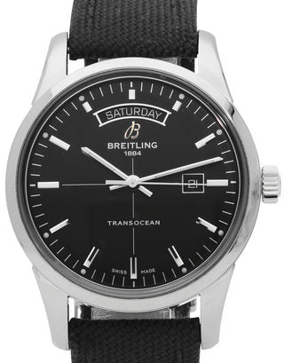 Breitling Transocean Day & Date 43mm Black Dial Black Nylon Strap Mens Watch - A4531012/BB69/109W/A20 BA.1 Buy Now By Breitling