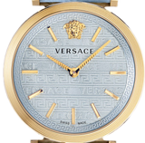 Versace V-Twist Blue Dial Blue Leather Strap Watch for Women - VELS00319 Buy Now By Versace