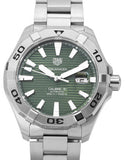 Tag Heuer Aquaracer Green Dial Watch for Men - WAY2015.BA0927 Buy Now By Tag Heuer