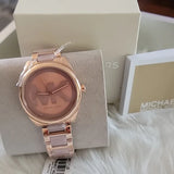 Michael Kors Janelle Three Hand Rose Gold Dial Two Tone Steel Strap Watch For Women - MK7135 Buy Now By Michael Kors