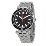 Versace Greca Sport Quartz Black Dial Silver Steel Strap Watch For Men - VEZ300321 Buy Now By Versace