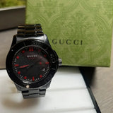 Gucci G Timeless Sport Black Dial Black Steel Strap Watch For Men - YA126230 Buy Now By Gucci