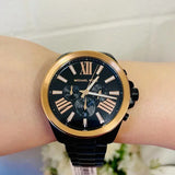 Michael Kors Wren Chronograph Black Dial Black Steel Strap Watch For Men - MK8933 Buy Now By Michael Kors