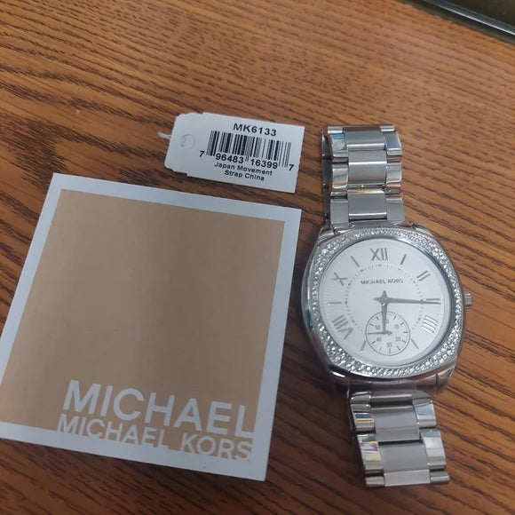 Michael Kors Bryn Quartz Silver Dial Silver Steel Strap Watch For Women - MK6133 Buy Now By Michael Kors