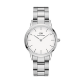 Daniel Wellington Iconic Link White Dial Silver Steel Strap Watch For Women - DW00100205 Buy Now By Daniel Wellington