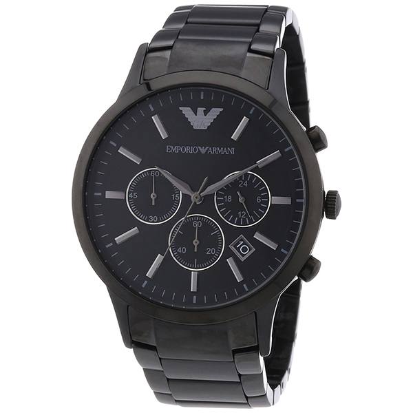 Emporio Armani Classic Chronograph Black Dial Black Stainless Steel Strap Watch For Men - AR2453 Buy Now By Emporio Armani