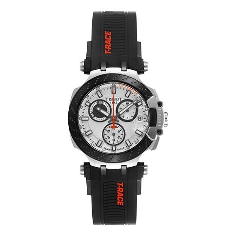 Tissot T Race Chronograph White Dial Black Silicone Strap Watch For Men - T115.417.27.011.00 Buy Now By Tissot