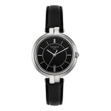 Tissot T Lady Flamingo Black Dial Black Leather Strap Watch For Women - T094.210.16.051.00 Buy Now By Tissot