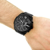 Diesel Mega Chief Chronograph Black Dial Black Steel Strap Watch For Men - DZ4283 Buy Now By Diesel