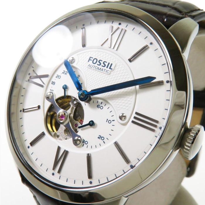 Fossil Townsman Automatic Chronograph White Dial Blue Leather Strap Watch for Men - ME3167 Buy Now By Fossil
