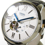 Fossil Townsman Automatic Chronograph White Dial Blue Leather Strap Watch for Men - ME3167 Buy Now By Fossil