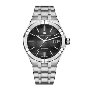 Maurice Lacroix Aikon Automatic Black Dial Silver Steel Strap Watch For Men - AI6008-SS002-330-1 Buy Now By Maurice Lacroix