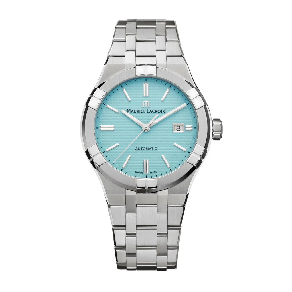 Maurice Lacroix Aikon Automatic Sky Blue Dial Silver Steel Strap Watch For Men - AI6008-SS00F-431-C Buy Now By Maurice Lacroix