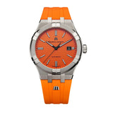 Maurice Lacroix Aikon Automatic Date Orange Dial Silver Steel Strap Watch For Men - AI6008-SS00F-530-E Buy Now By Maurice Lacroix