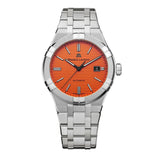 Maurice Lacroix Aikon Limited Edition Automatic Date Orange Dial Silver Steel Strap Watch For Men - AI6008-SS00F-530-1 Buy Now By Maurice Lacroix