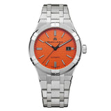 Maurice Lacroix Aikon Automatic Date Orange Dial Silver Steel Strap Watch For Men - AI6008-SS00F-530-E Buy Now By Maurice Lacroix