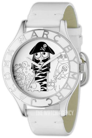 Marc Jacobs Miss Marc Pirate White Dial White Leather Strap Watch for Women - MBM1146 Buy Now By Marc Jacobs