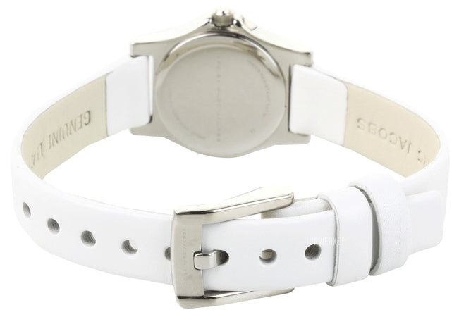 Marc Jacobs Henry Dinky White Dial White Leather Strap Watch for Women - MBM1234 Buy Now By Marc Jacobs