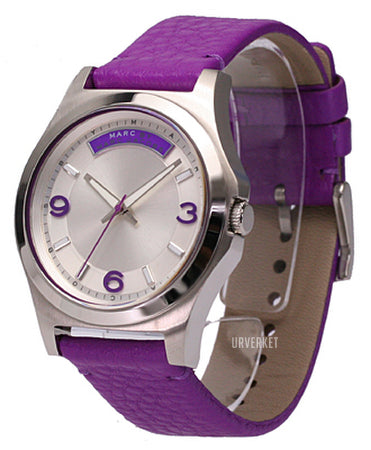 Marc Jacobs Baby Dave Silver Dial Purple Leather Strap Watch for Women - MBM1262 Buy Now By Marc Jacobs